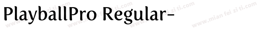 PlayballPro Regular字体转换